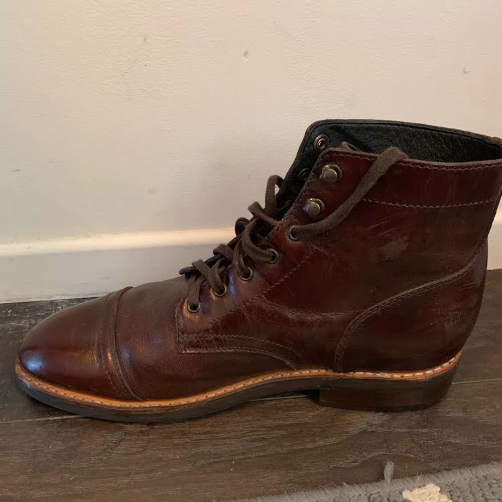 Brown Captain Lace-Up Boots like *NEW*